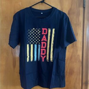 Navy Blue Graphic Dad Shirt
